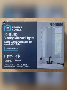 White LED Vanity Mirror Lights - 10 ft